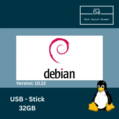 Debian 12 USB Stick 32GB – stabiles Linux Live-System für alte PCs & Alltag - Bild 1 von 3