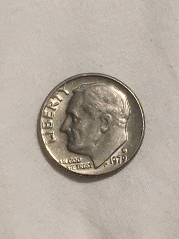 1979 d dime with rim errors on front of coin Cover