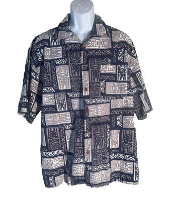 POINT ZERO Men's Short Sleeve Button Down Cotton Shirt Blue White XL - Image 1 of 4