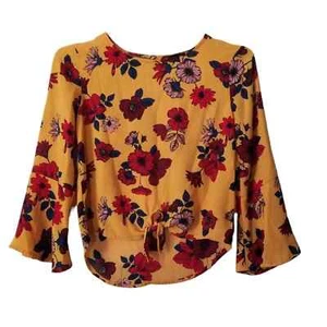 Kids Floral Front Tie Blouse size Medium 7/8 - Picture 1 of 9