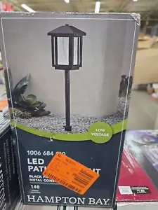 Hampton Bay Low Voltage LED Pathway Low Voltage 2.4 Lumens Black Integrated LED - Picture 1 of 2