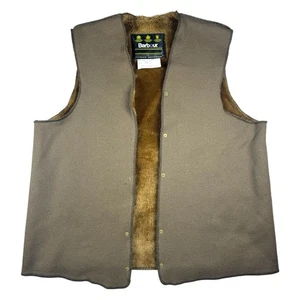 Barbour A297 Warm Pile Acrylic Snap Lining Vest Waistcoat Size C42/107CM READ - Picture 1 of 12