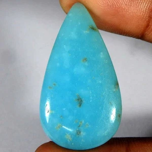 30.20Cts100%Natural Sky Blue Hemimorphite Pear Cabochon Loose Gemstone - Picture 1 of 3