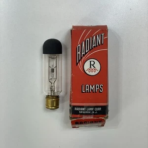 Vintage Radiant Lamps Bulb In Box Newark New Jersey Made In USA 750 W 115 V T12 - Picture 1 of 3