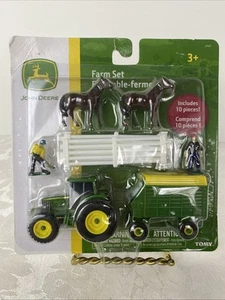 ERTL 10 Piece Farm Set John Deere 2017 Horses People Tractor 1/64 NEW - Picture 1 of 6
