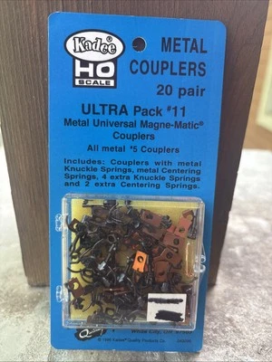 HO Metal Coupler Ultra Pack #11  20 Pair All Metal #5 Couplers NIP - Image 1 of 2