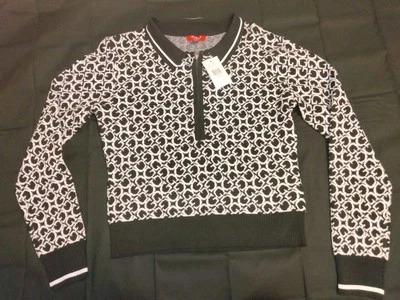 New Guess Lohan Logo 1/2 Zip Sweater Juniors XL Women's L Long Slv MSRP $60. 087 - Image 1 of 4