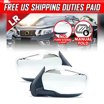 Espejo retrovisor de puerta lateral LR cromado manual para Nissan Navara NP300 D23 2015-2019 Foto 1 de 4