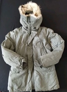Giacca Parka Uomo Volante Tipo N-3B 1969 Media Zip Pelliccia Lana Vintage - Foto 1 di 24