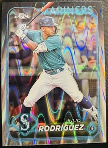 2024 Topps Chrome Julio Rodriguez Raywave Refractor #300 Mariners - Bild 1 von 2