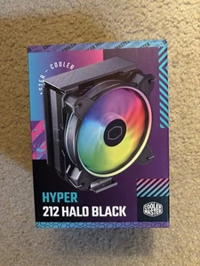 Cooler Master Hyper 212 Halo Black CPU Air Cooler MF120 Halo² Dual Loop ARGB - Picture 1 of 10