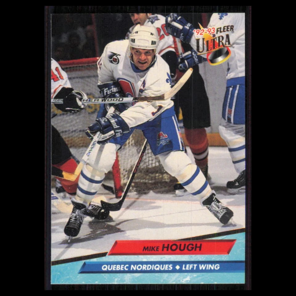 Mike Hough #175 1992 Fleer Ultra Quebec Nordiques Hockey Card NHL NM - Image 1 of 3