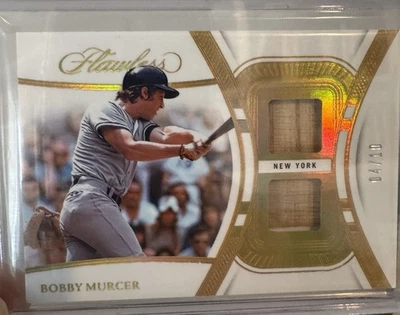 Panini Flawless Bobby Murcer 2024 - Doble reliquia de murciélago dorado #DU-BMC/10 Foto 1 de 4