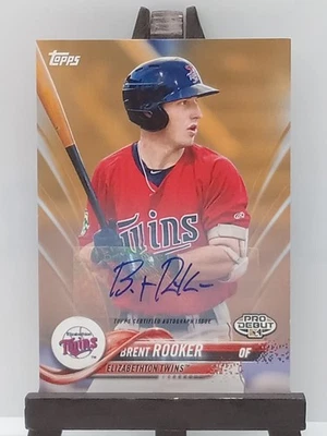 2018 Topps Pro Debut BRENT ROOKER Orange Parallel Auto #'d 04/25 - Image 1 of 2
