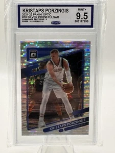 2021-22 Panini Donruss Optic Silver Prizm Pulsar #18 Kristaps Porzingis CCG-9.5 - Picture 1 of 3