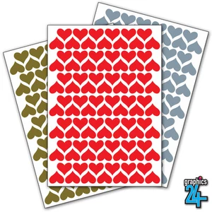 182 x 20mm Hearts Self Adhesive Small Vinyl Stickers Peel & Stick Craft Crafting - Picture 1 of 2
