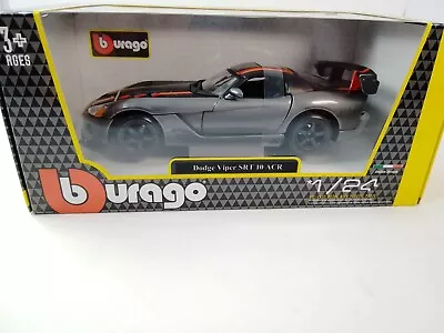 Burago BBurago Dodge Viper SRT 10 ACR grey 1/24 18-22114BK - Immagine 1 di 3