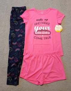 Pigiama bambina Arizona Jean Co. ignifugo set 3 pezzi taglia M 10-12 nuovo con etichette - Foto 1 di 5