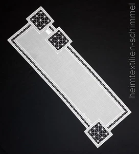 PLAUENER SPITZE ® tovaglia tovaglia decorazione tavolo tovaglia coperta 24x70 - Foto 1 di 2