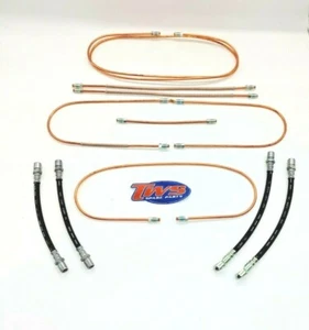 SATZ BREMSLEITUNGEN AUS KUPFER UND SCHLAUCH FÜR FIAT 500 F 2. SERIE L R WEISS - Bild 1 von 6