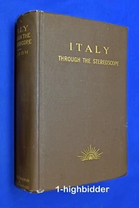 1900 Italien Durch das Stereoskop Buch + KARTEN Stereoview Underwood 100 Karten Set - Bild 1 von 10