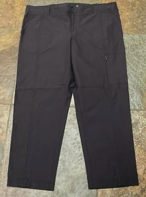 823 KIRKLAND 12 x 26 Black Nylon Hiking Golf Trail Pants 5 Pocket Ankle Crop #27 - Image 1 of 4