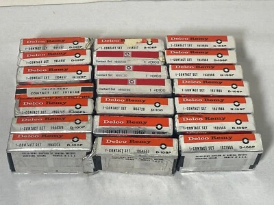 Nuevo de Lote Antiguo Mixto de 21 Juegos de Contactos de Encendido Delco Remy GM Chevrolet Foto 1 de 4