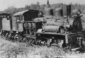 RPPC West Side Lumber Co Shay #15 Train Railroad Logging ca 1950s Tuolumne, CA - Picture 1 of 2