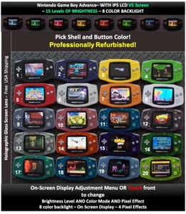 Game Boy Advance GBA IPS MOD V5 newest Version OSD 15 Levels of Brightness-Pick - Picture 1 of 25
