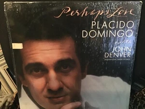 PLACIDO  DOMINGO   with JOHN DENVER * PERHAPS LOVE  SEALED  LP  1981 - Picture 1 of 2