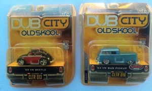 Jada Dub City  Old Skool Volkswagens  Bus Beetle  Diecast  2006  Lot of 2 - Picture 1 of 6