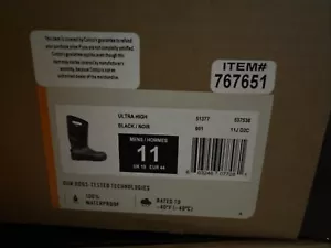 Bogs Men's Black Rubber Classic Ultra High Insulated Waterproof Boots US Sz 11 - Picture 1 of 3