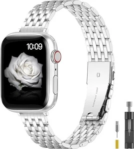 Apple Watch Band 38mm 40mm 41mm 42mm 44mm 45mm Series 9 8 7 6 5 4 3 2 1 SE SE2 W - Picture 1 of 4