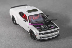 SH 1:64 White Carbon SRT Hellcat Muscle Sports Model Diecast Metal Car - Picture 1 of 12