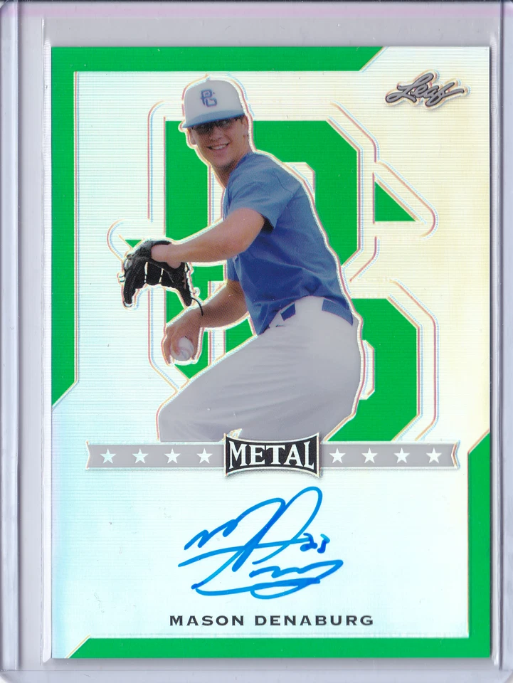 2017 Leaf Perfect Game MASON DENABURG Green AUTO Autograph RC Rookie Card 9/10 - Image 1 of 1