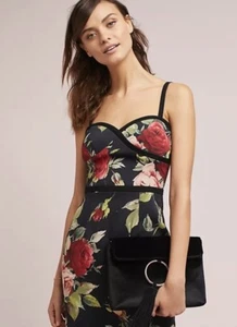Stunning BLACK HALO Daria Short Corset Floral Dress Sweetheart Neckline Size 6 - Picture 1 of 17