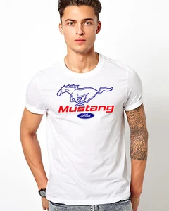 Classic Mustang-Red, White, & Blue Tee ~Mens/Unisex OR Ladies Fit - Picture 1 of 5