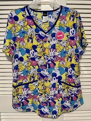 Disney Mickey & Friends Yellow Scrub Top-S ***BRAND NEW WITH TAGS*** - Image 1 of 2