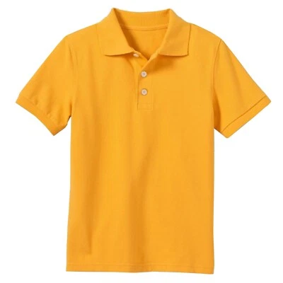 Uniforme escolar para niños manga corta polos camisas color - tallas 4-20 mezcla de algodón Foto 1 de 2