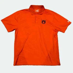 Auburn Tigers War Eagle AU Under Armour HeatGear Loose Polo Shirt Men’s Size XL - Picture 1 of 6