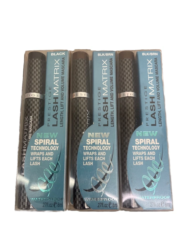 3 Lot Of Prestige Lash Matrix Waterproof Mascara Black/Brown Sku4 - Image 1 of 1