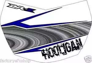Drz400sm Front Number Plate Graphic Kit drz400E blue stickers drz400s Headlight - Foto 1 di 2