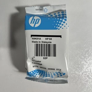 Genuine HP 65 Tri-color Single Pack Ink Cartridge Sealed Exp 09/26 - Photo 1/1