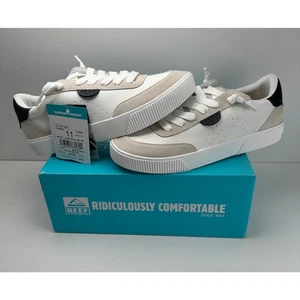 REEF WOMEN'S LAY DAY SEAS SHOES WHITE/BLACK LESE SIZE 11 NIB #22S - Picture 1 of 8