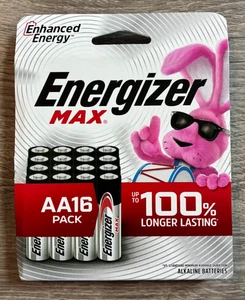 NEW SEALED BOX OF ENERGIZER MAX AA BATTERIES (16-PACK) EXP 12/2040 FREE SHIPPING - Picture 1 of 4