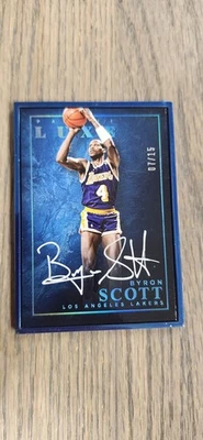 2016 Panini Luxe Byron Scott Auto Blue Metal Framed /15 Lakers - Image 1 of 4
