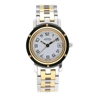 手表 HERMES Clipper CL4.220 石英 女士 不锈钢金属原色 银色 二手 — 第 1/4 张图片