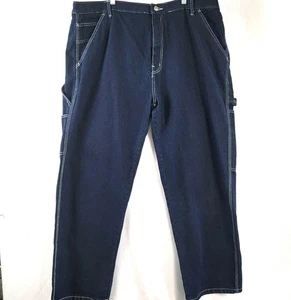 Sears Craftsman Mens Carpenter Jeans Size 44x30 Heavy Blue Denim Hammer Loop NWT - Picture 1 of 15