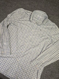 Southern Tide intercoastal long sleeve button down shirt L Mens White blue plaid - Picture 1 of 10