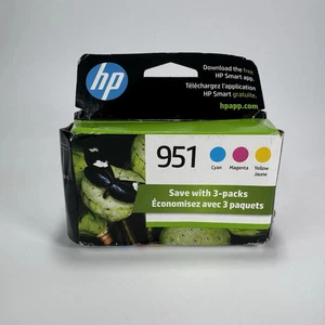 NEW 3-PACK HP GENUINE 951 COLOR INK (RETAIL BOX) OFFICEJET PRO 8600 8610 8615 - Picture 1 of 1